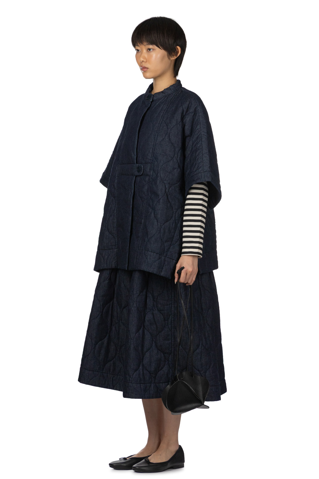Tigre Brocante - 6oz Denim Quilted Poncho